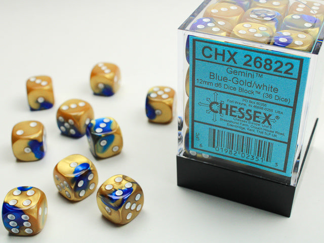 Gemini Blue-Gold/White 36D6 12mm