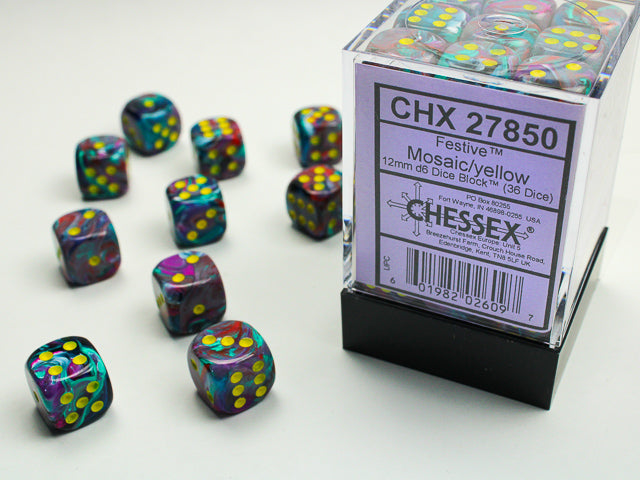 Festive Mosaic/Yellow 36D6 12mm