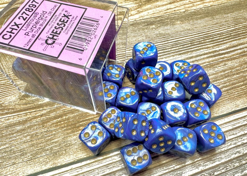 Lustrous Purple/Gold 36D6 12mm