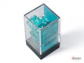 Translucent Teal/White Polyhedral 7-Die Set