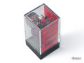 Translucent Smoke/Red Polyhedral 7-Dice Set