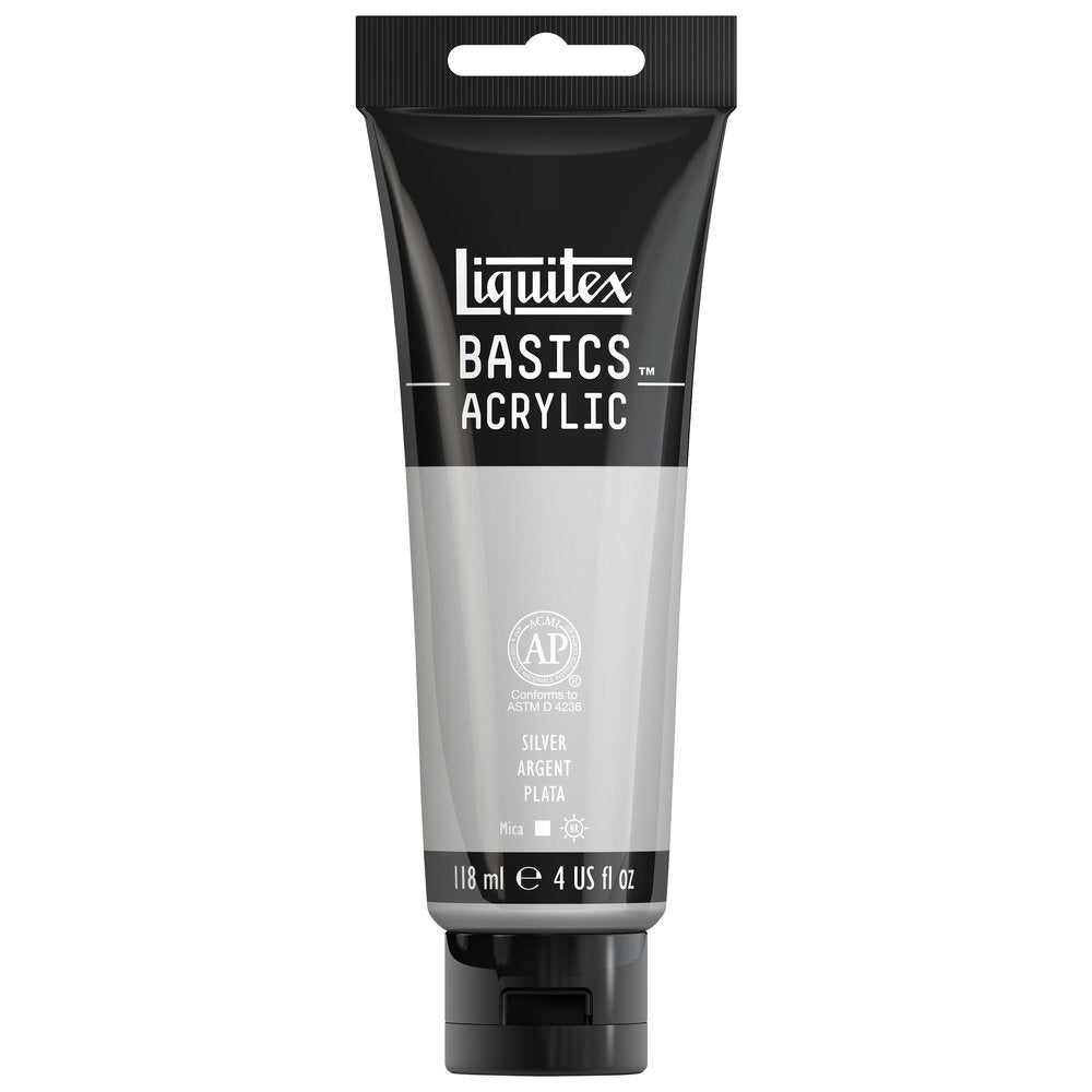 Basics Acrylic 118ml Tube, Silver