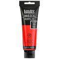 Basics Acrylic 118ml Tube, Fluorescent Red