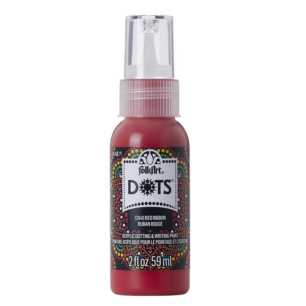 FolkArt Dots Acrylic Paint, 2 oz. - Red Ribbon