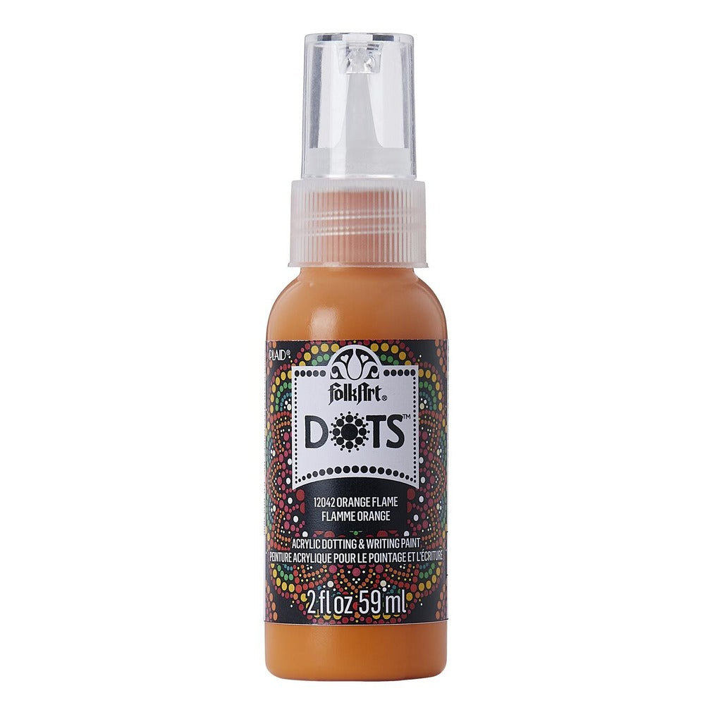 FolkArt Dots Acrylic Paint, 2 oz. - Orange Flame