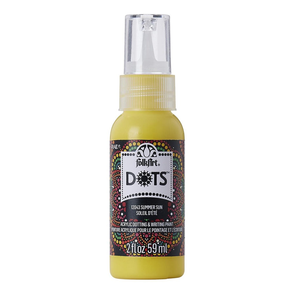 FolkArt Dots Acrylic Paint, 2 oz. - Summer Sun