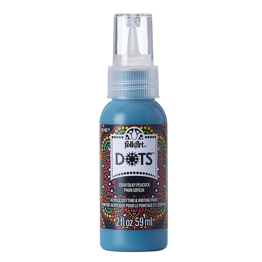FolkArt Dots Acrylic Paint, 2 oz. - Silky Peacock