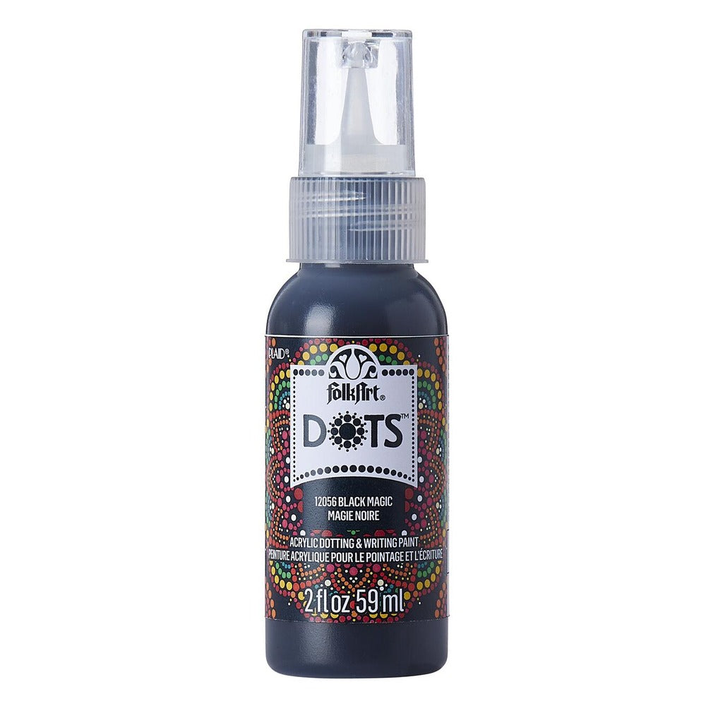 FolkArt Dots Acrylic Paint, 2 oz. - Black Magic