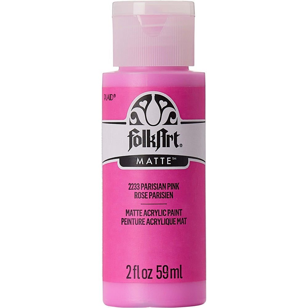 FolkArt Matte Acrylic Paint, 2 oz. - Parisian Pink