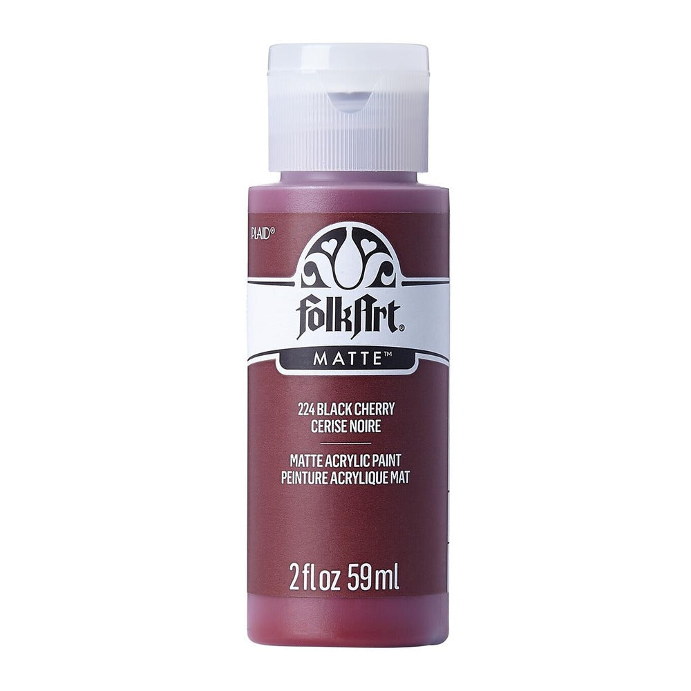 FolkArt Matte Acrylic Paint, 2 oz. - Black Cherry