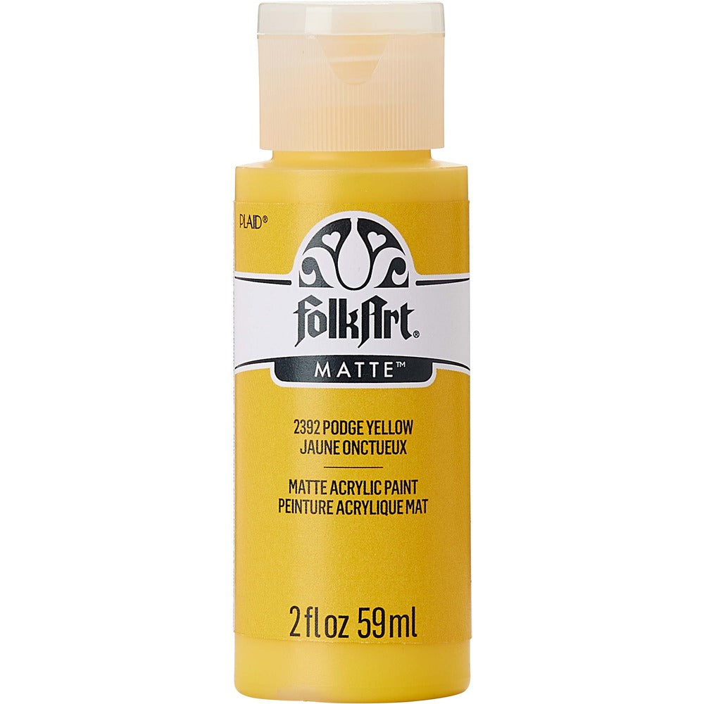 FolkArt Matte Acrylic Paint, 2 oz. - Podge Yellow