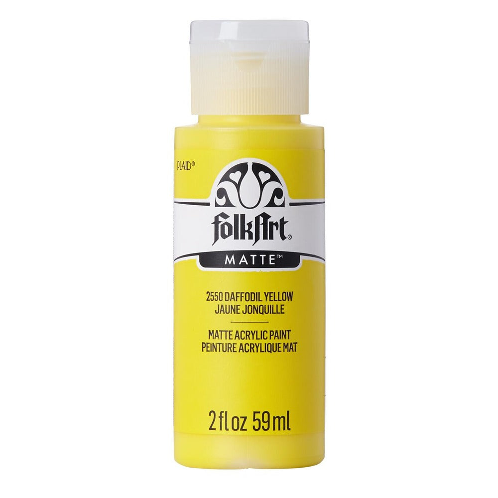 FolkArt Matte Acrylic Paint, 2 oz. - Daffodil Yellow