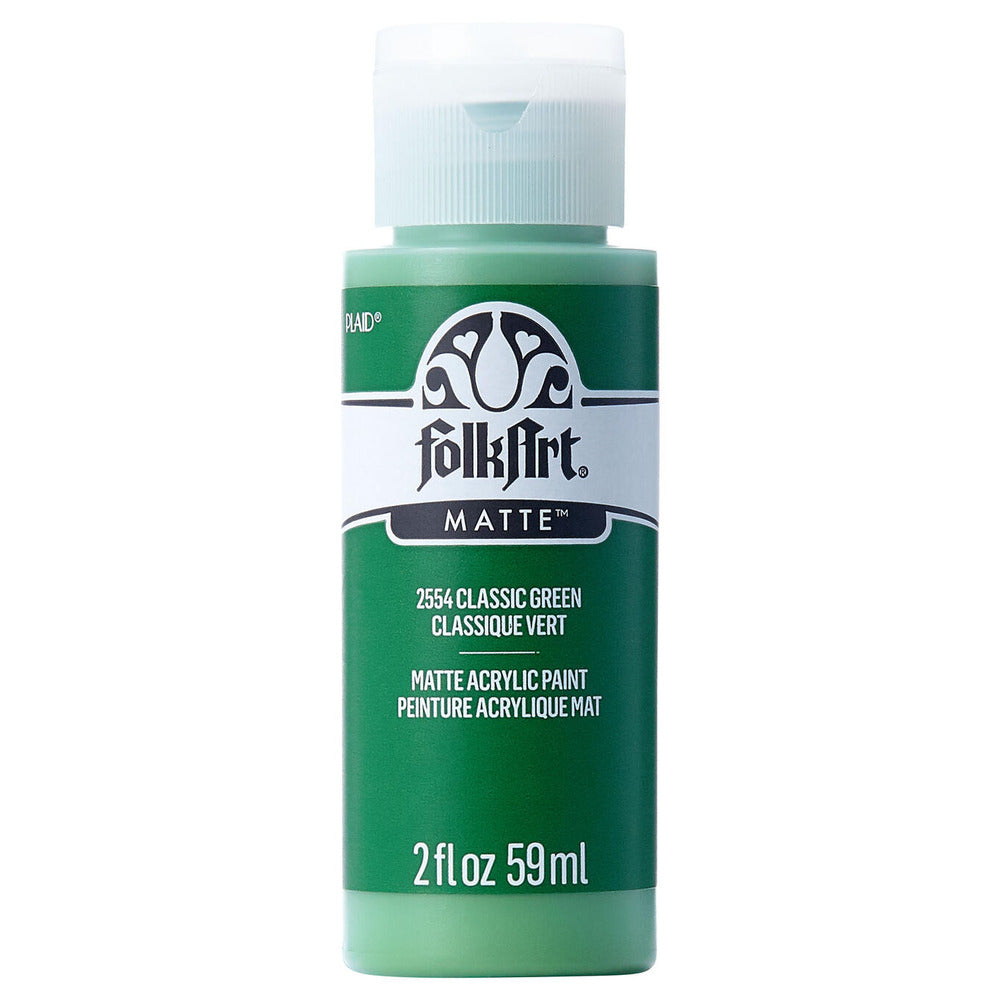FolkArt Matte Acrylic Paint, 2 oz. - Classic Green