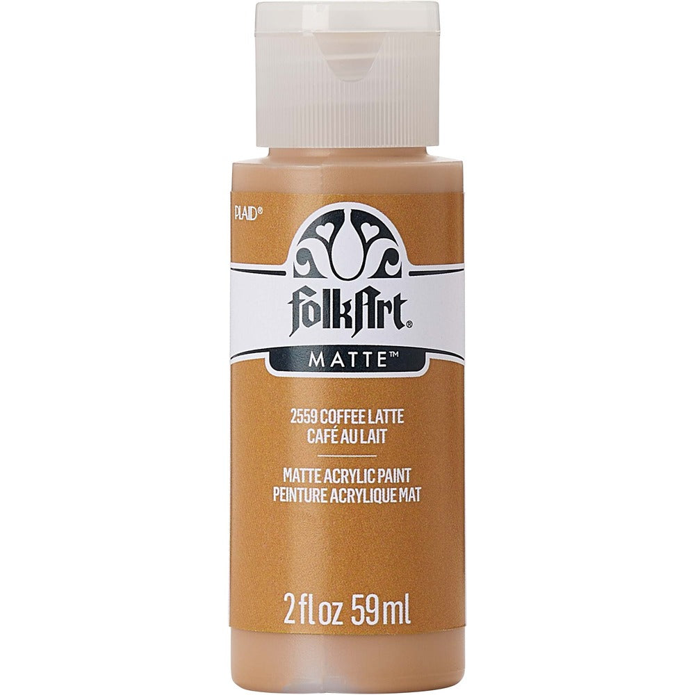 FolkArt Matte Acrylic Paint, 2 oz. - Coffee Latte