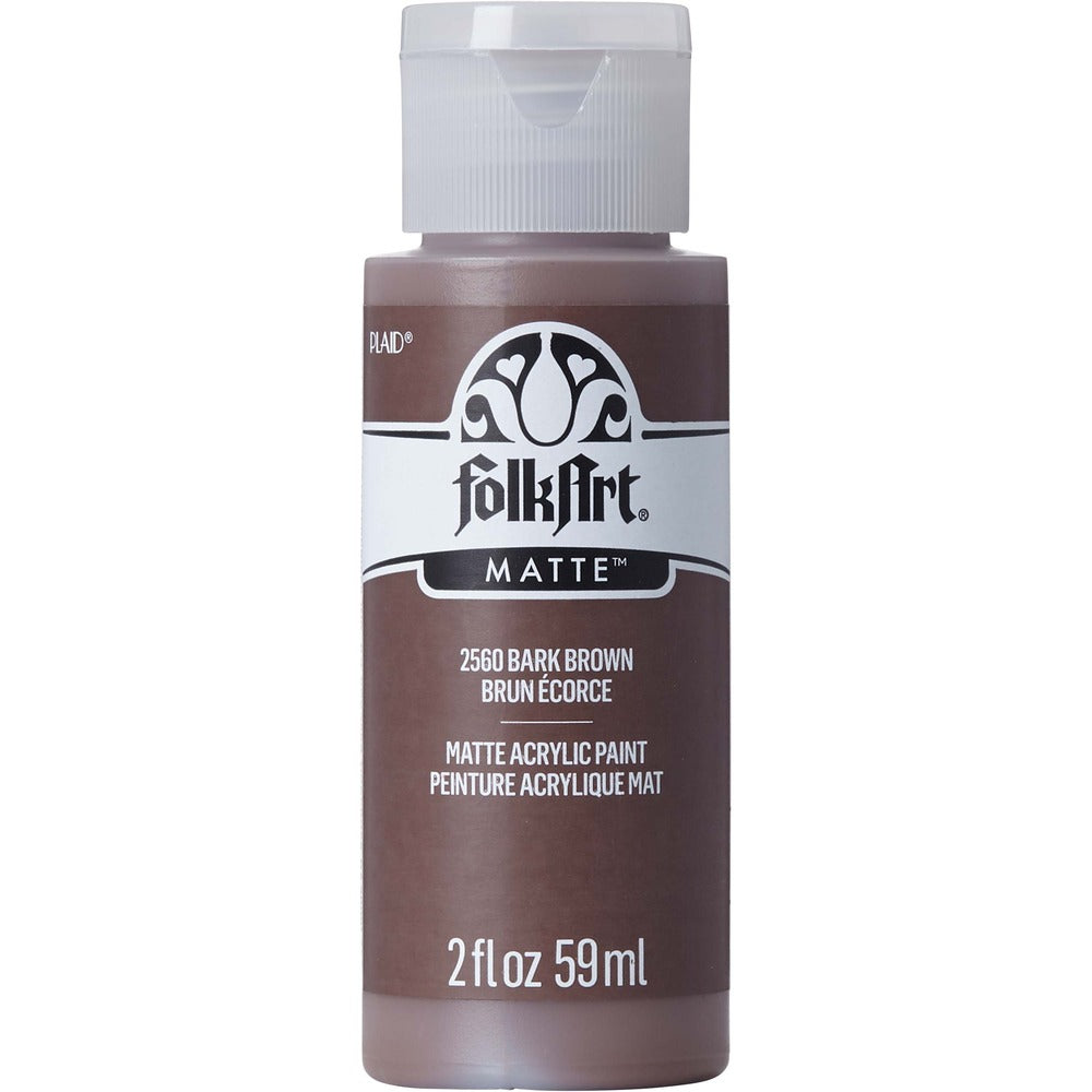 FolkArt Matte Acrylic Paint, 2 oz. - Bark Brown