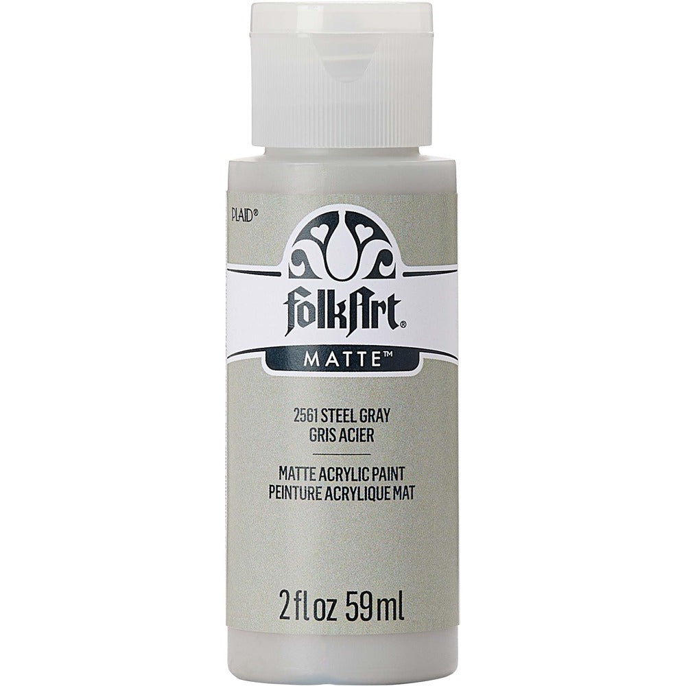 FolkArt Matte Acrylic Paint, 2 oz. - Steel Gray