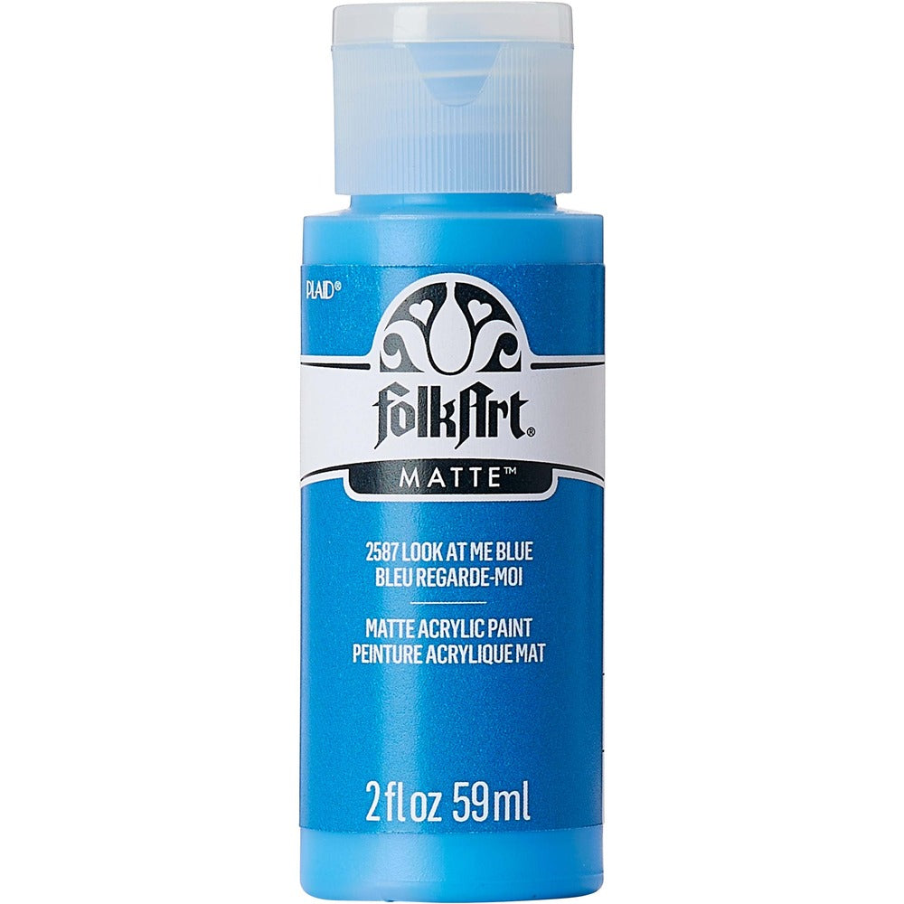 FolkArt Matte Acrylic Paint, 2 oz. - Look At Me Blue