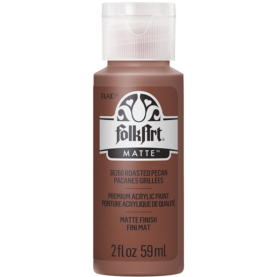FolkArt Matte Acrylic Paint, 2 oz. - Roasted Pecan
