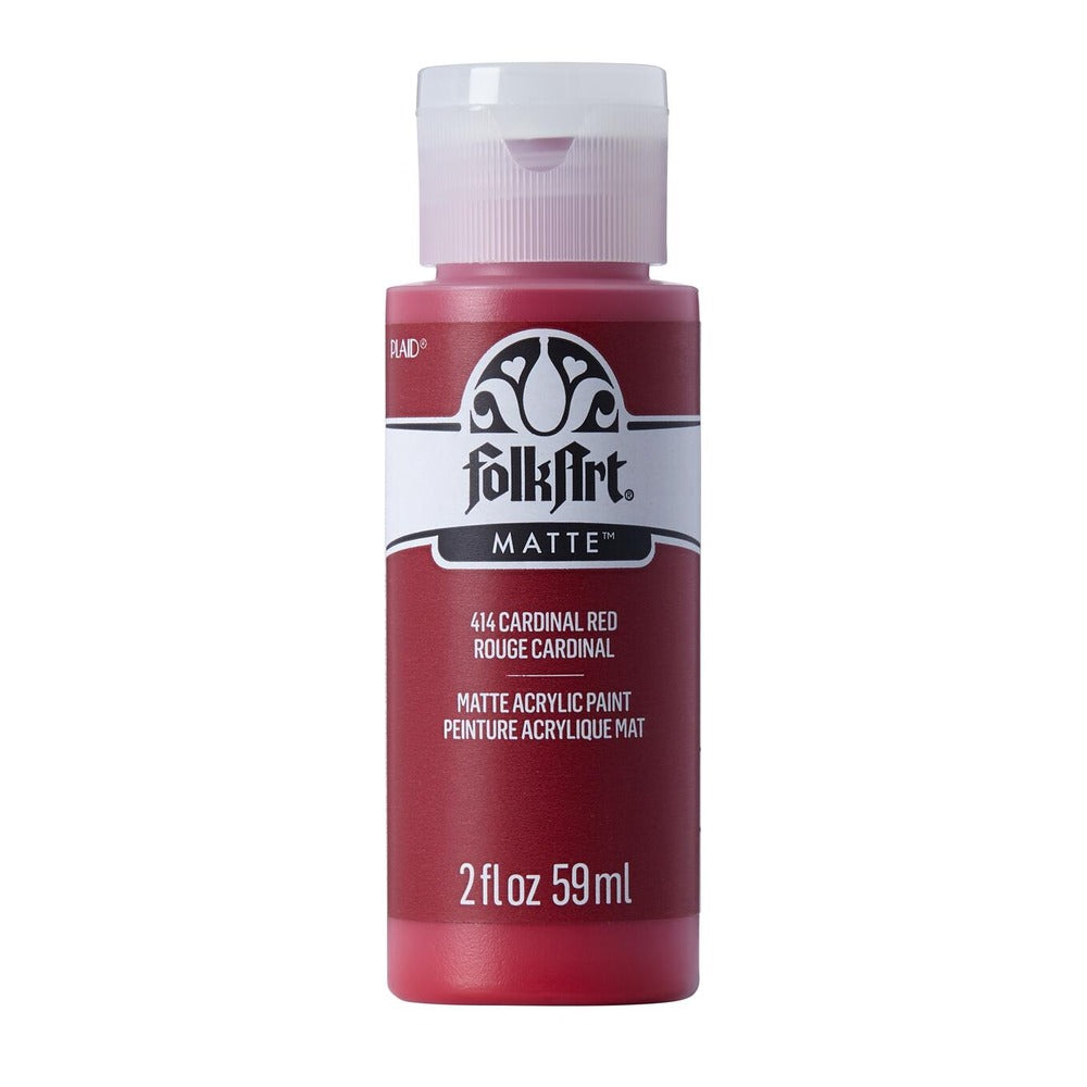 FolkArt Matte Acrylic Paint, 2 oz. - Cardinal Red