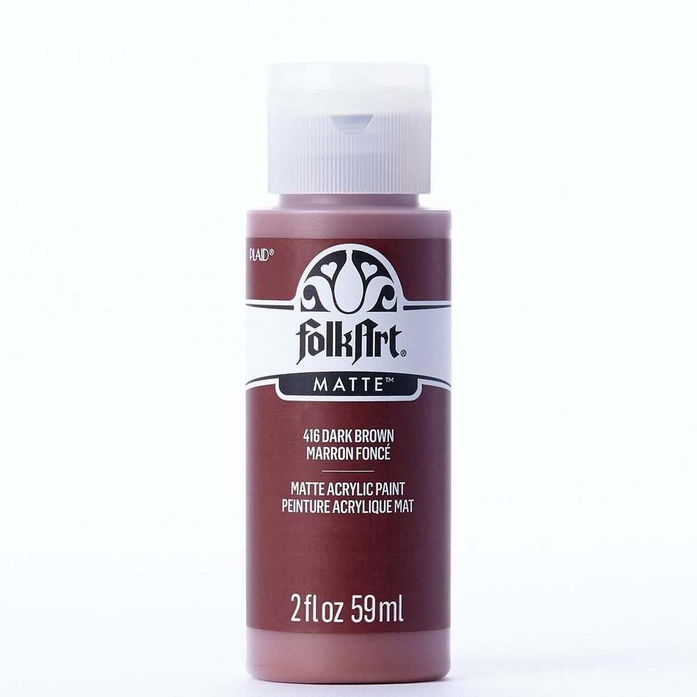 FolkArt Matte Acrylic Paint, 2 oz. - Dark Brown