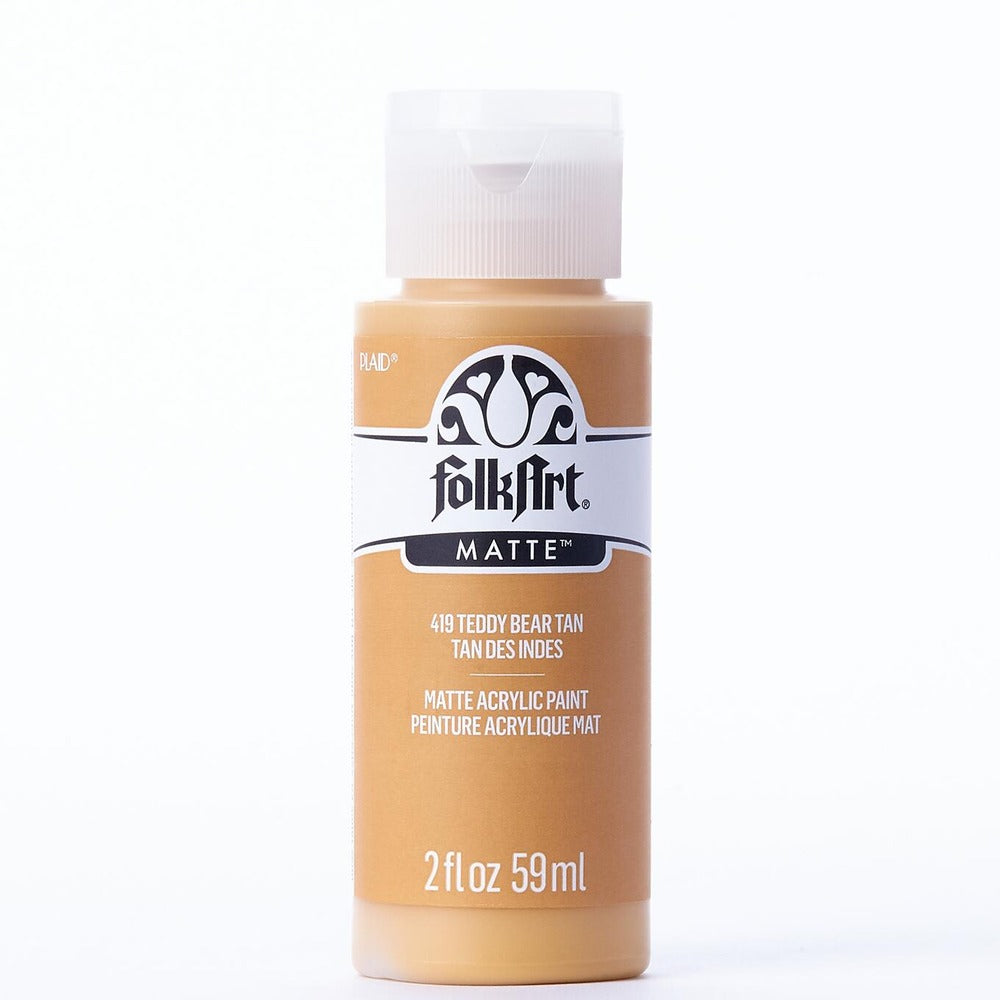 FolkArt Matte Acrylic Paint, 2 oz. - Teddy Bear Tan