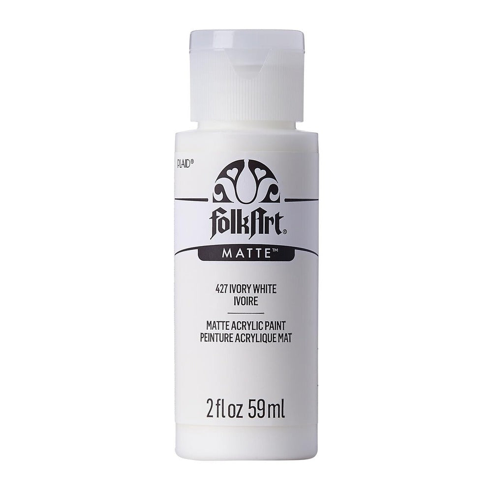 FolkArt Matte Acrylic Paint, 2 oz. - Ivory White