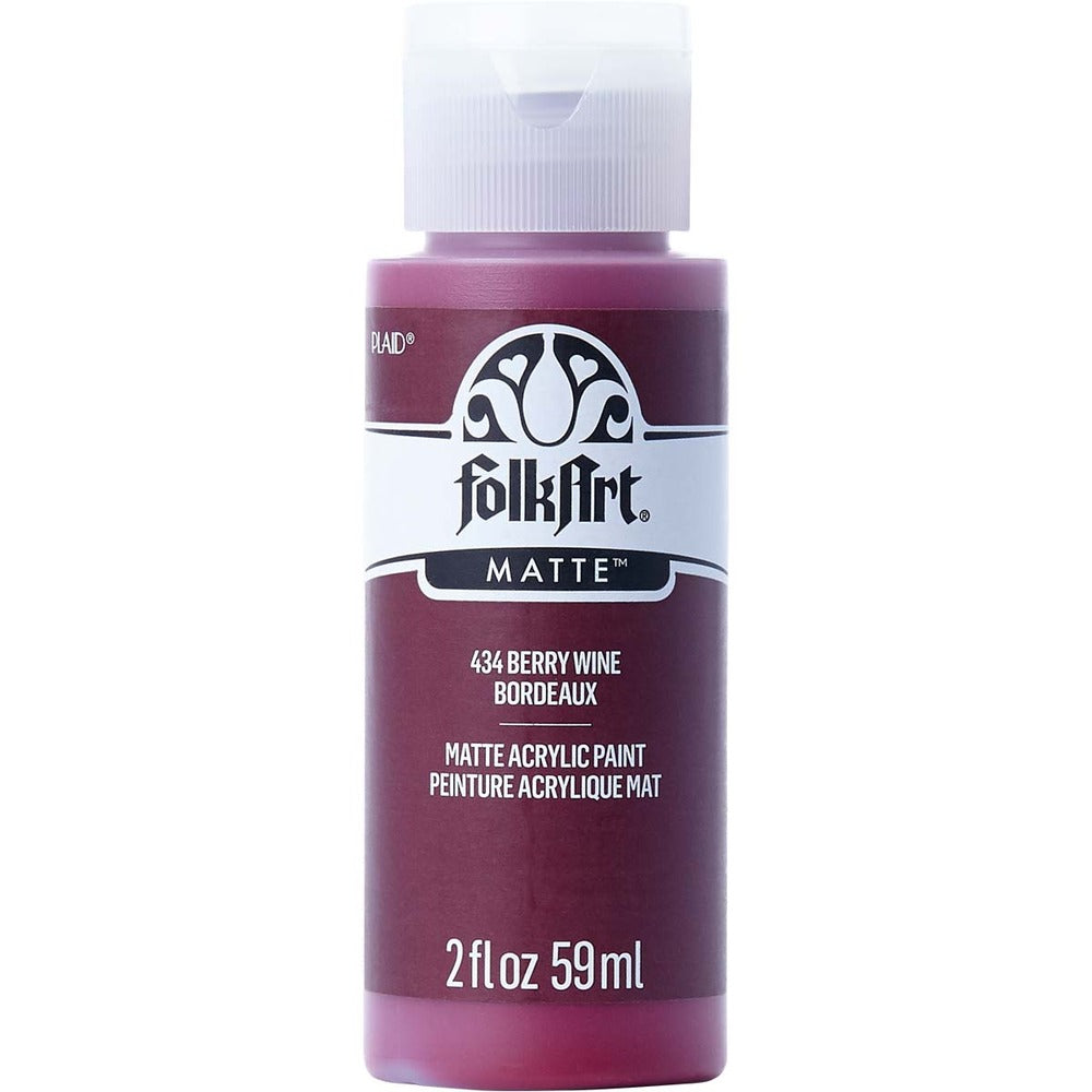 FolkArt Matte Acrylic Paint, 2 oz. - Berry Wine