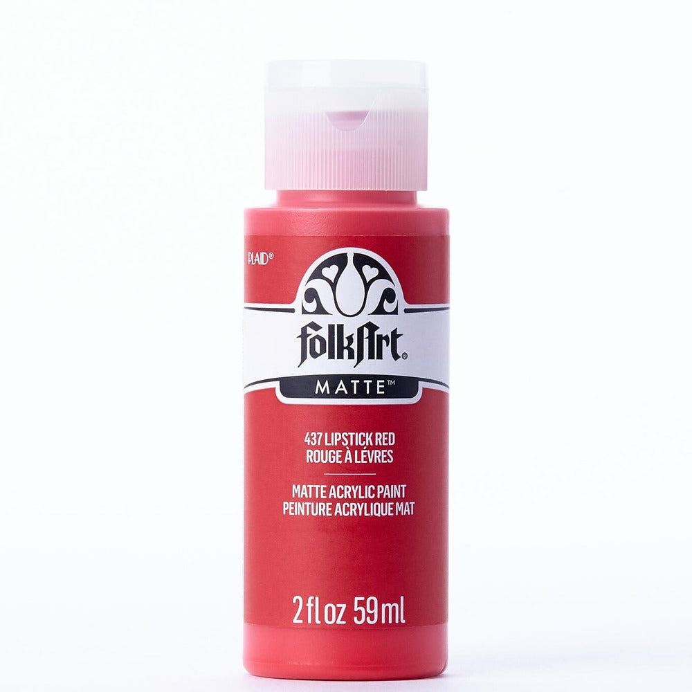 FolkArt Matte Acrylic Paint, 2 oz. - Lipstick Red