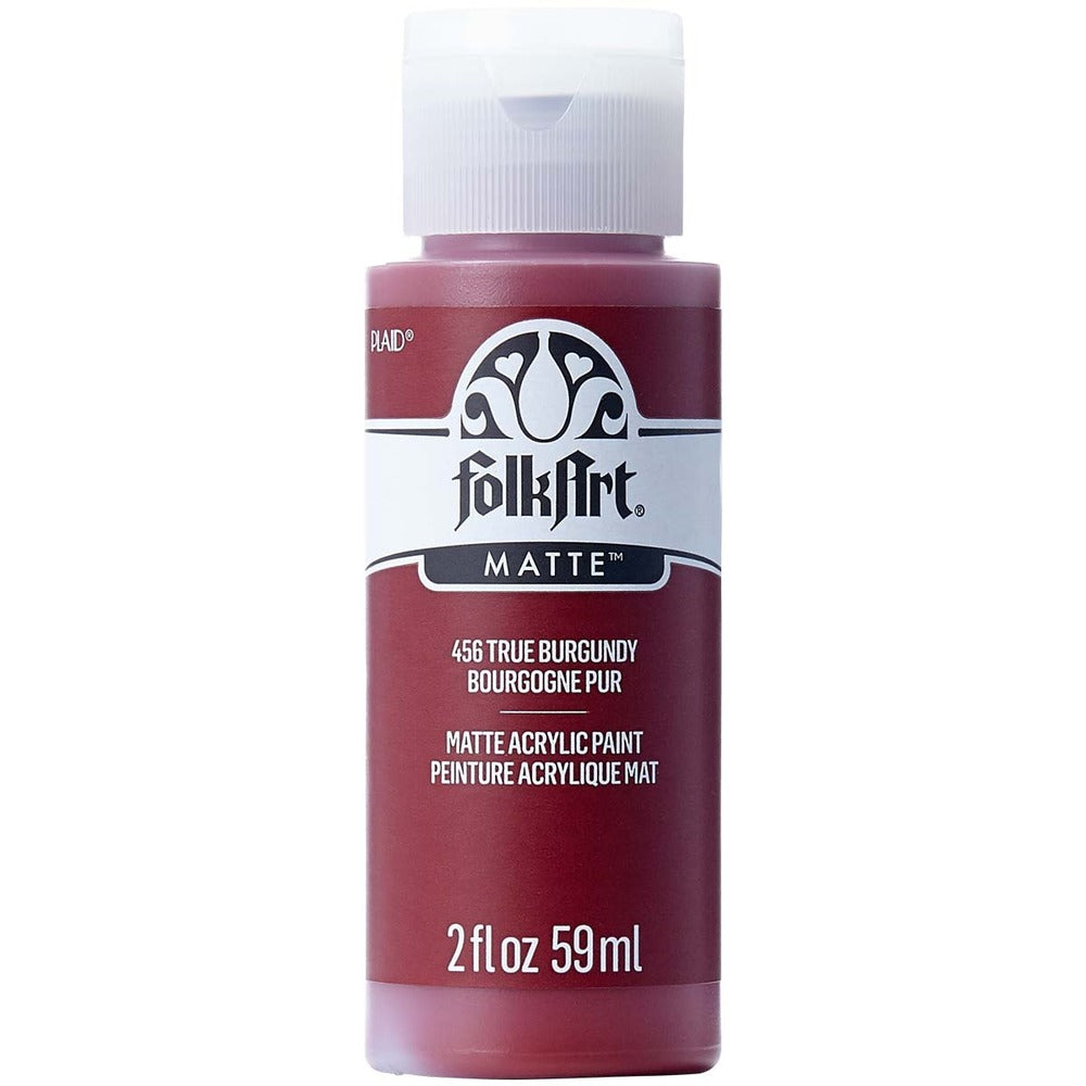 FolkArt Matte Acrylic Paint, 2 oz. - True Burgundy