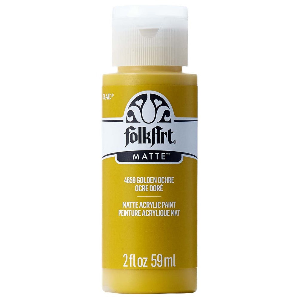 FolkArt Matte Acrylic Paint, 2 oz. - Golden Ochre