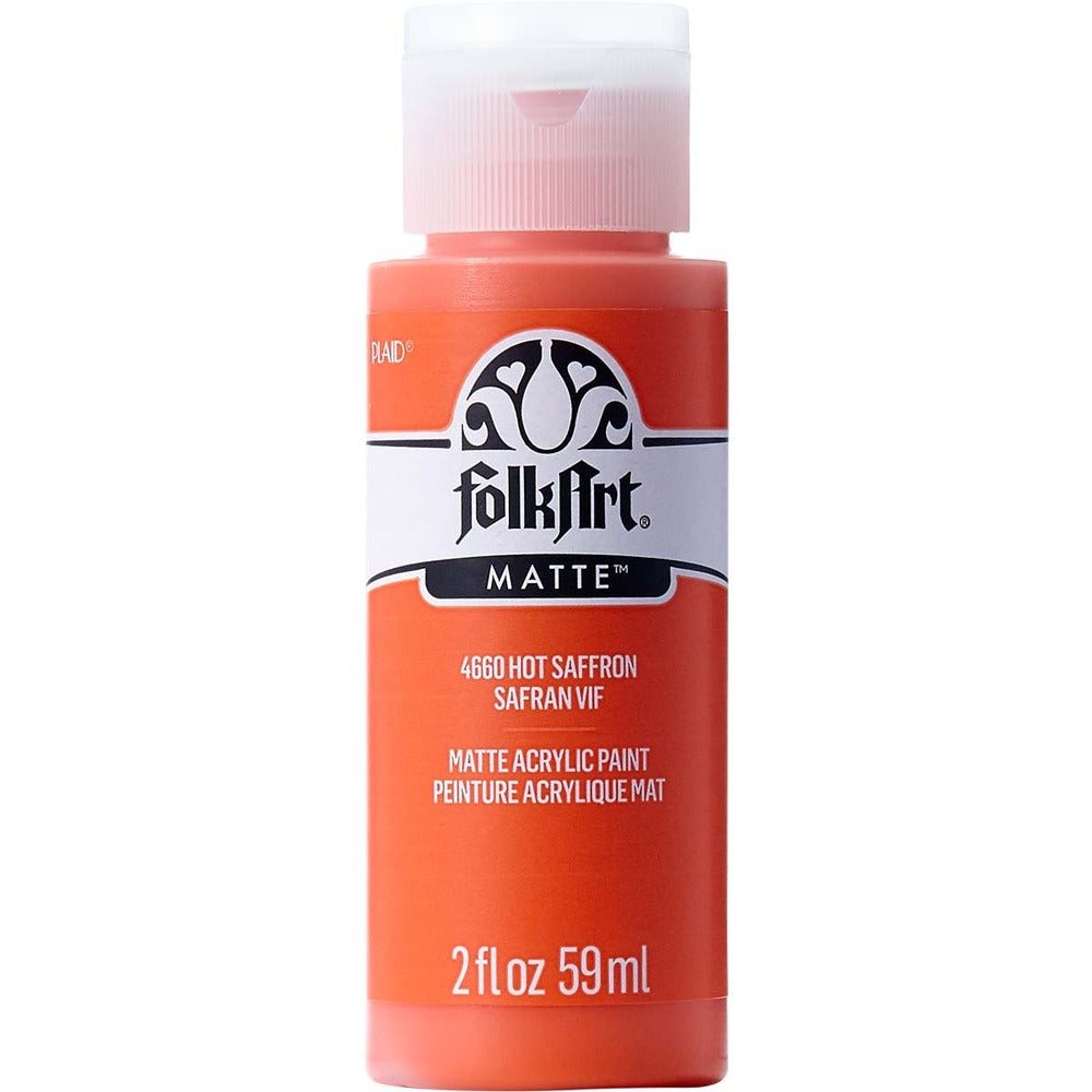 FolkArt Matte Acrylic Paint, 2 oz. - Hot Saffron