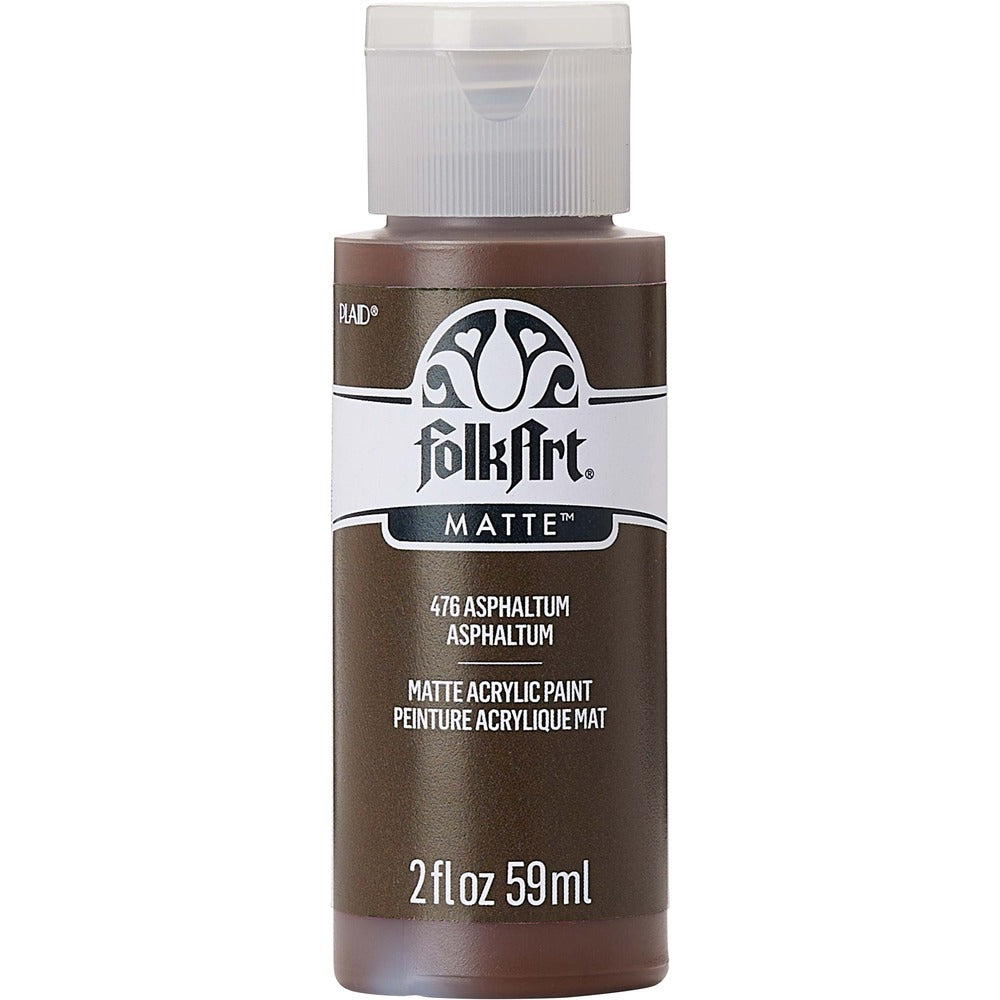 FolkArt Matte Acrylic Paint, 2 oz. - Asphaltum (Ap)