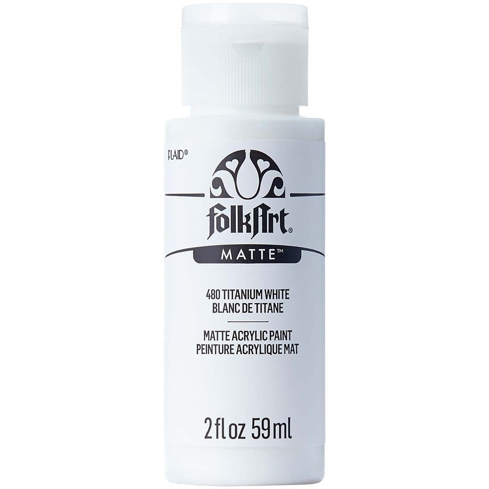 FolkArt Matte Acrylic Paint, 2 oz. - Titanium White
