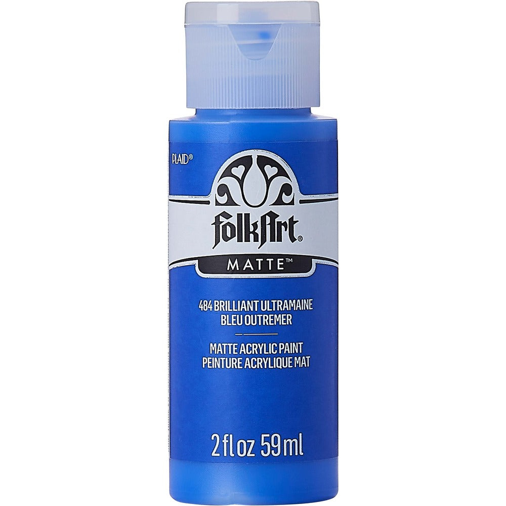 FolkArt Matte Acrylic Paint, 2 oz. - Brilliant Ultramarine