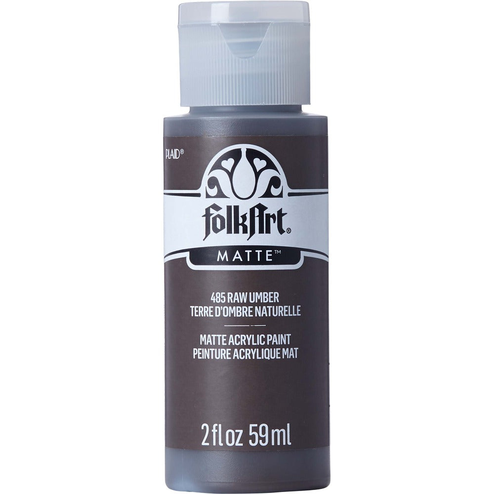 FolkArt Matte Acrylic Paint, 2 oz. - Raw Umber
