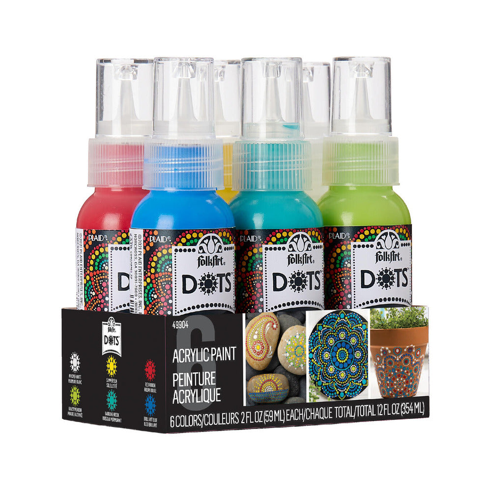 FolkArt Dots Acrylic Paint Set (6 Colors)