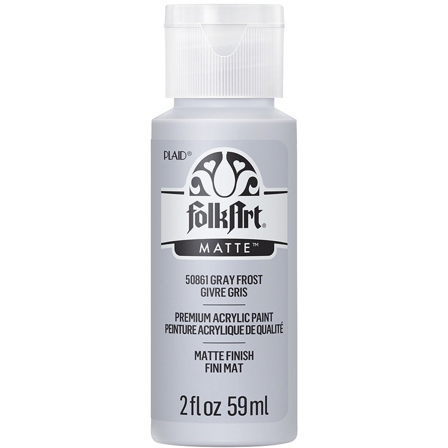 FolkArt Matte Acrylic Paint, 2 oz. - Gray Frost
