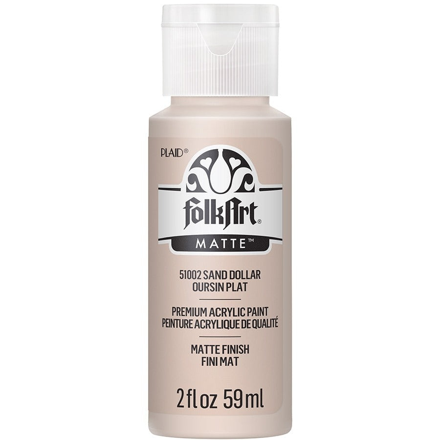 FolkArt Matte Acrylic Paint, 2 oz. - Sand Dollar