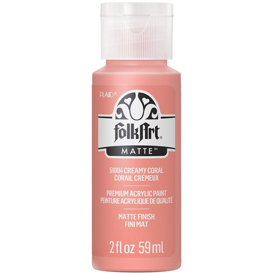 FolkArt Matte Acrylic Paint, 2 oz. - Creamy Coral