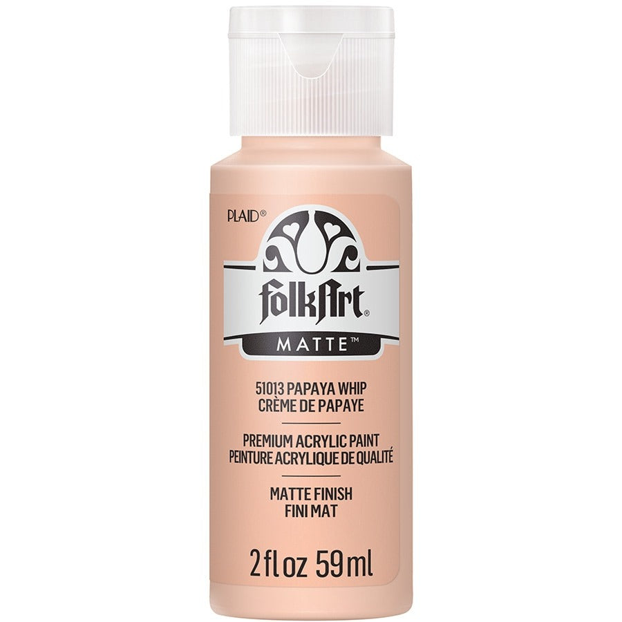 FolkArt Matte Acrylic Paint, 2 oz. - Papaya Whip