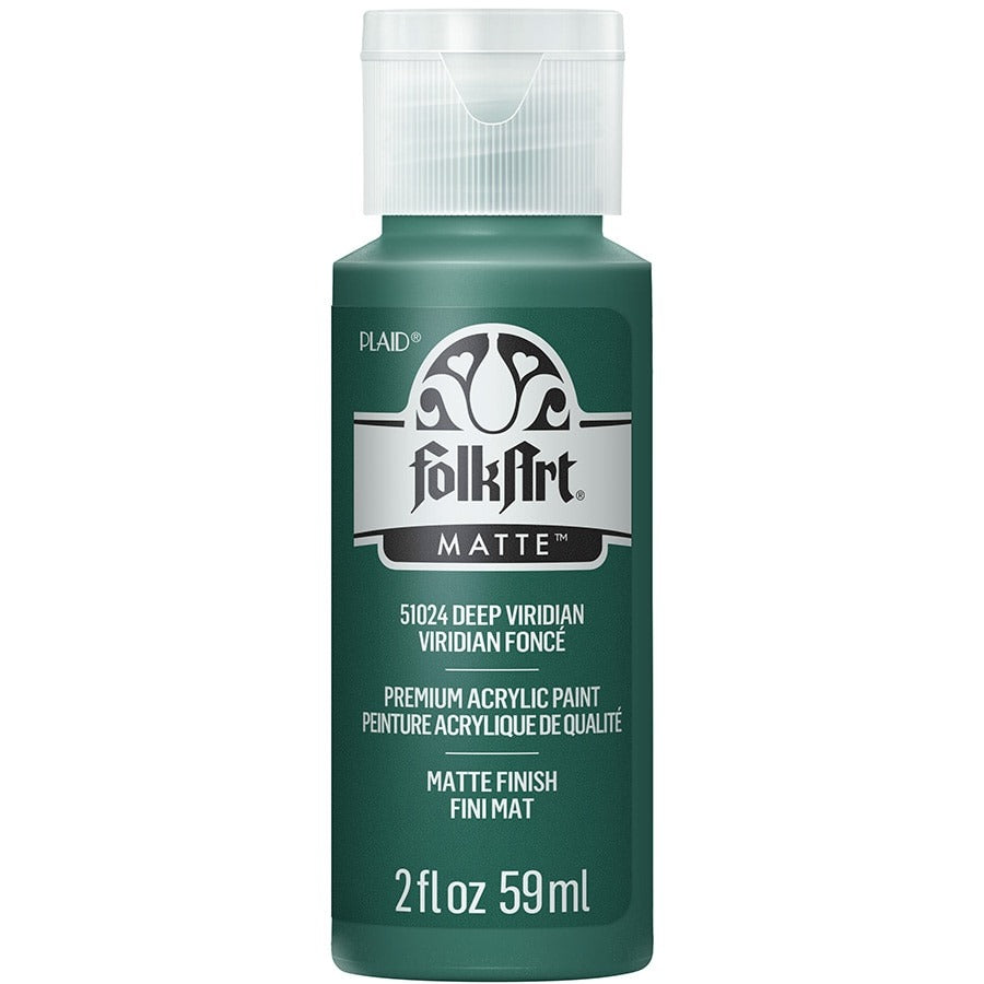 FolkArt Matte Acrylic Paint, 2 oz. - Deep Viridian