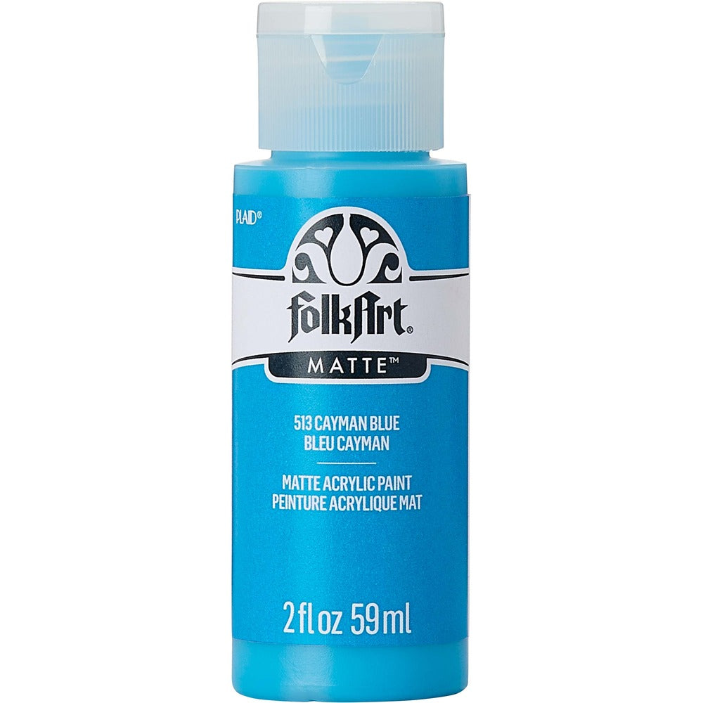 FolkArt Matte Acrylic Paint, 2 oz. - Cayman Blue