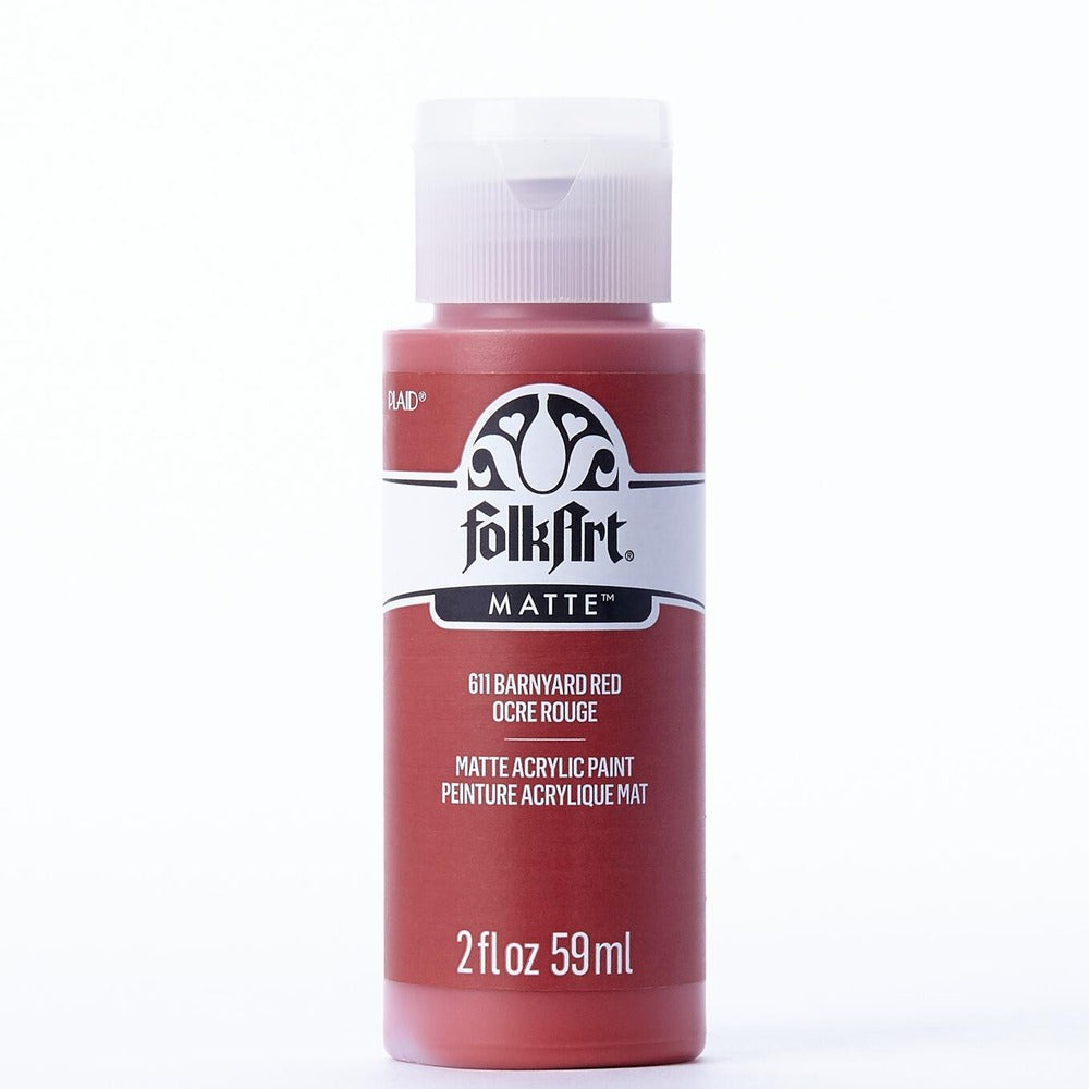 FolkArt Matte Acrylic Paint, 2 oz. - Barnyard Red