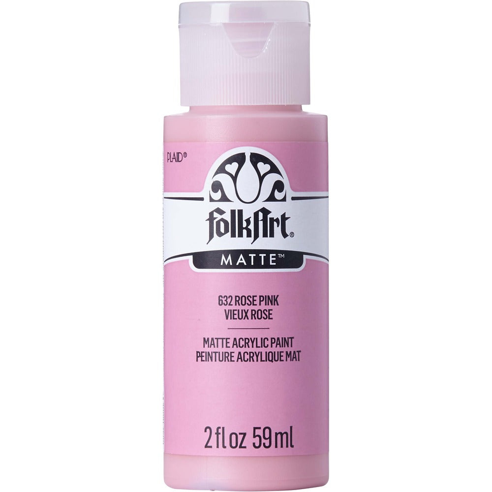 FolkArt Matte Acrylic Paint, 2 oz. - Rose Pink