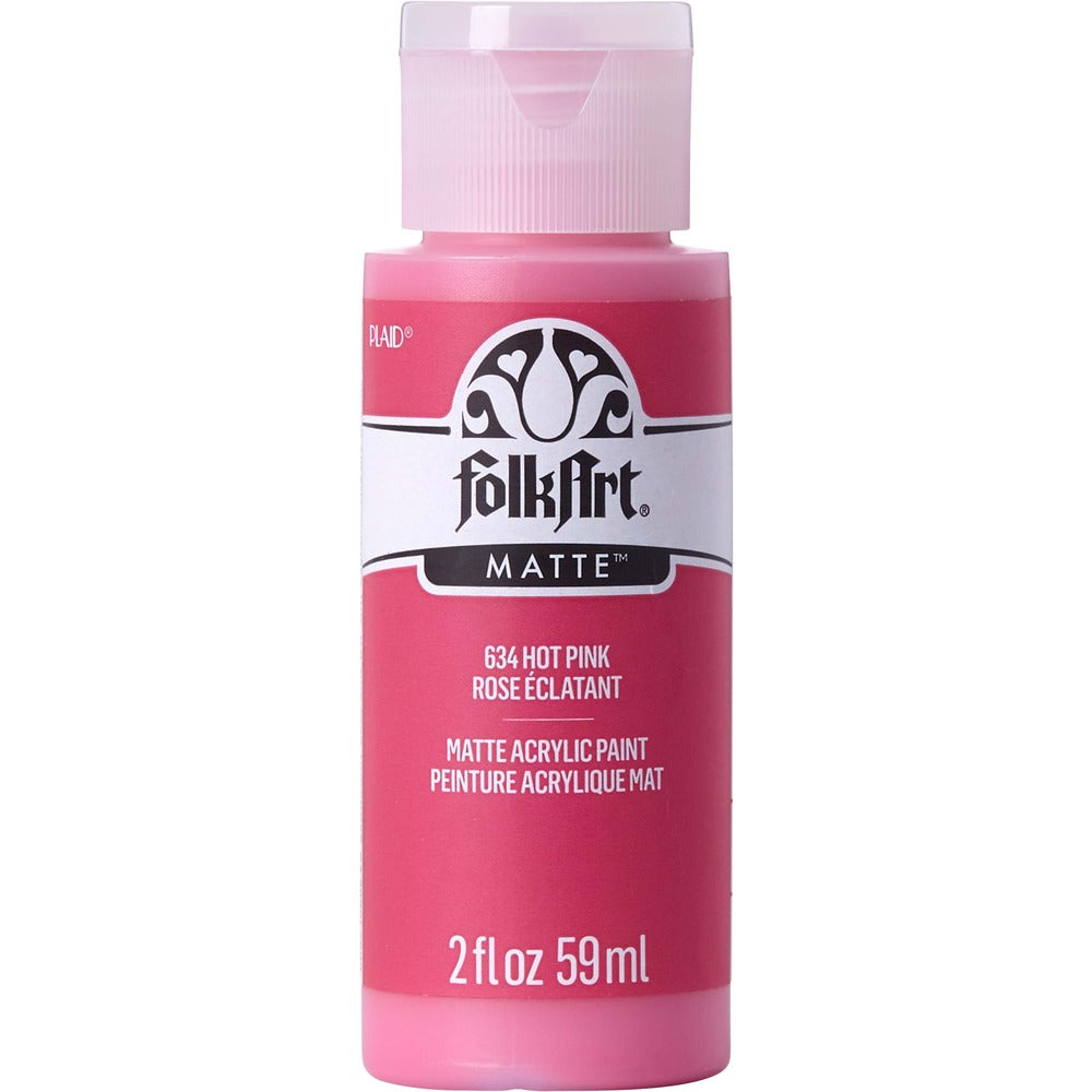 FolkArt Matte Acrylic Paint, 2 oz. - Hot Pink