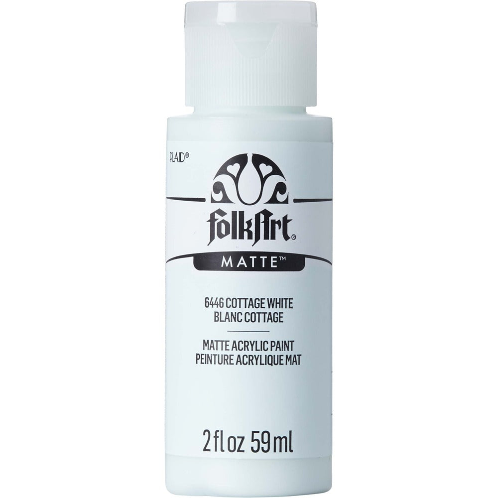 FolkArt Matte Acrylic Paint, 2 oz. - Cottage White