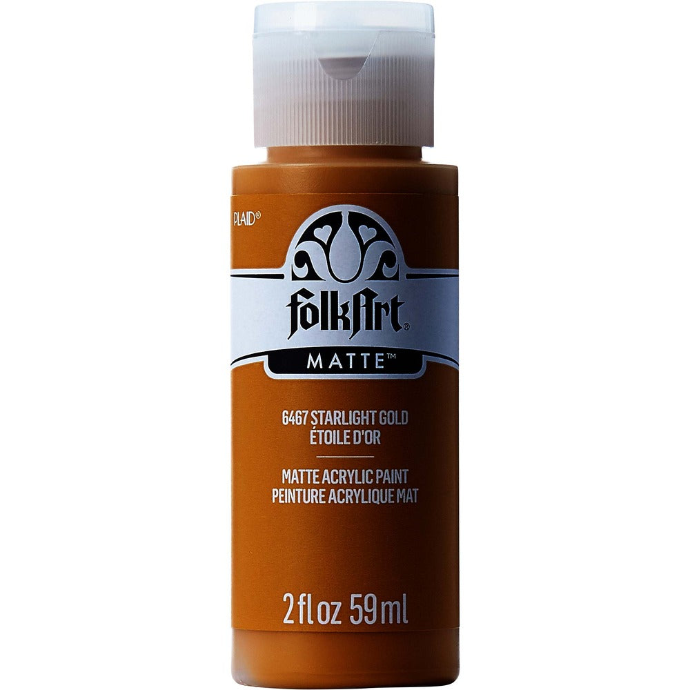 FolkArt Matte Acrylic Paint, 2 oz. - Starlight Gold