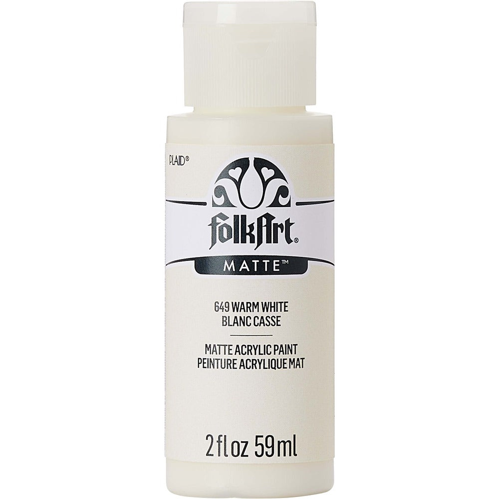 FolkArt Matte Acrylic Paint, 2 oz. - Warm White