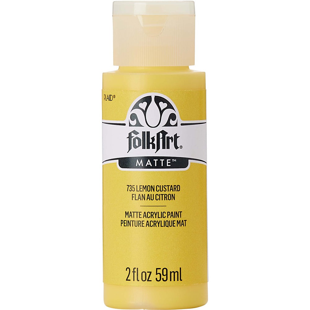 FolkArt Matte Acrylic Paint, 2 oz. - Lemon Custard