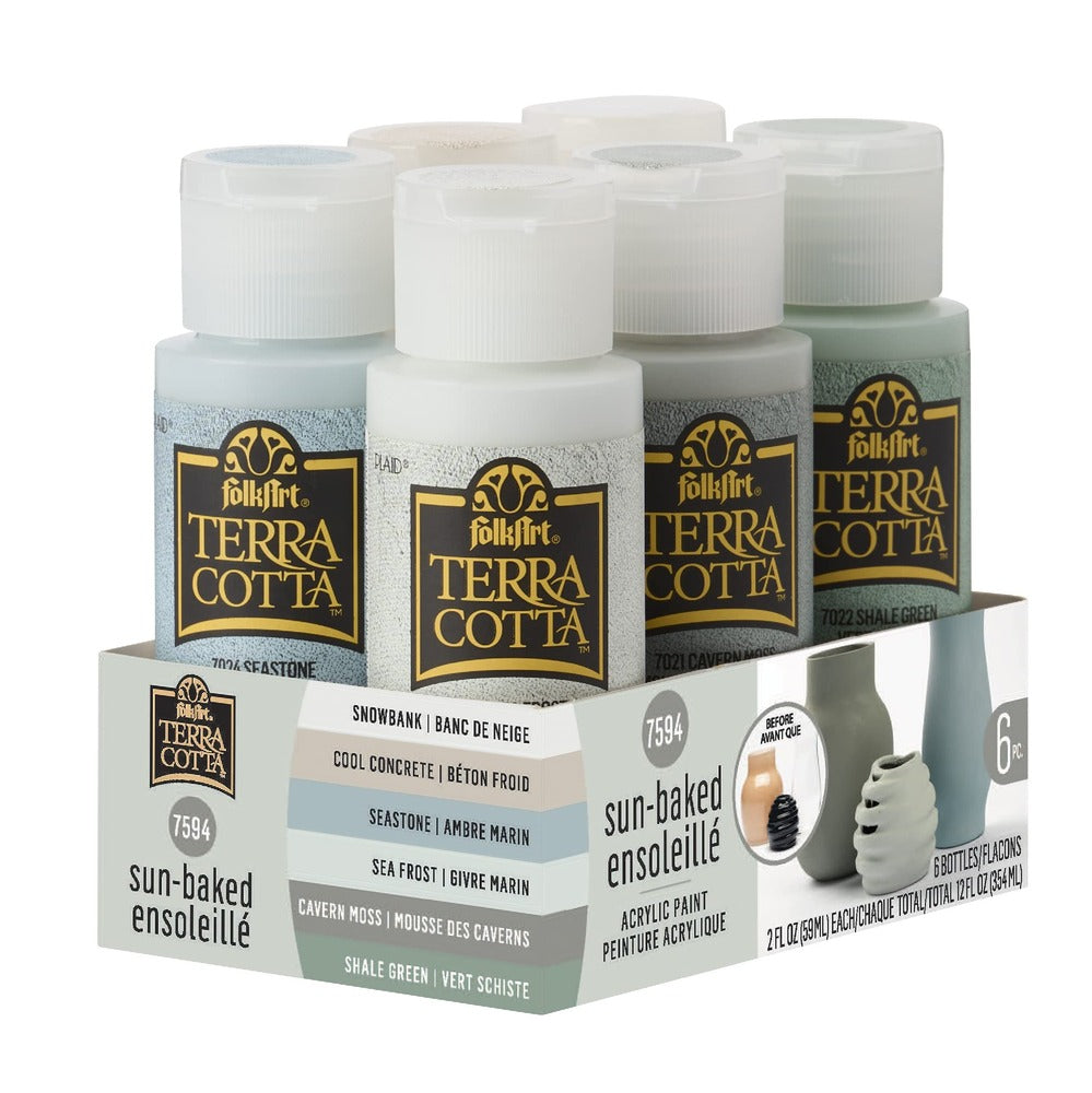 FolkArt Terra Cotta Acrylic Paint Set, 2oz - Sun Baked (6pc)